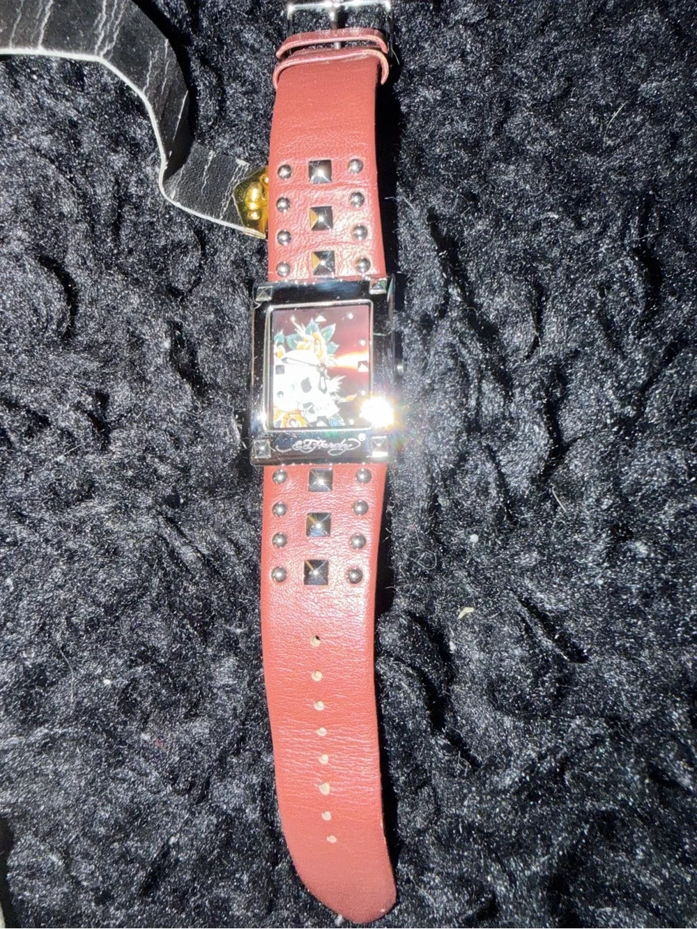 Ed Hardy Lucy Skull & Rose Tattoo Watch 💀🌹